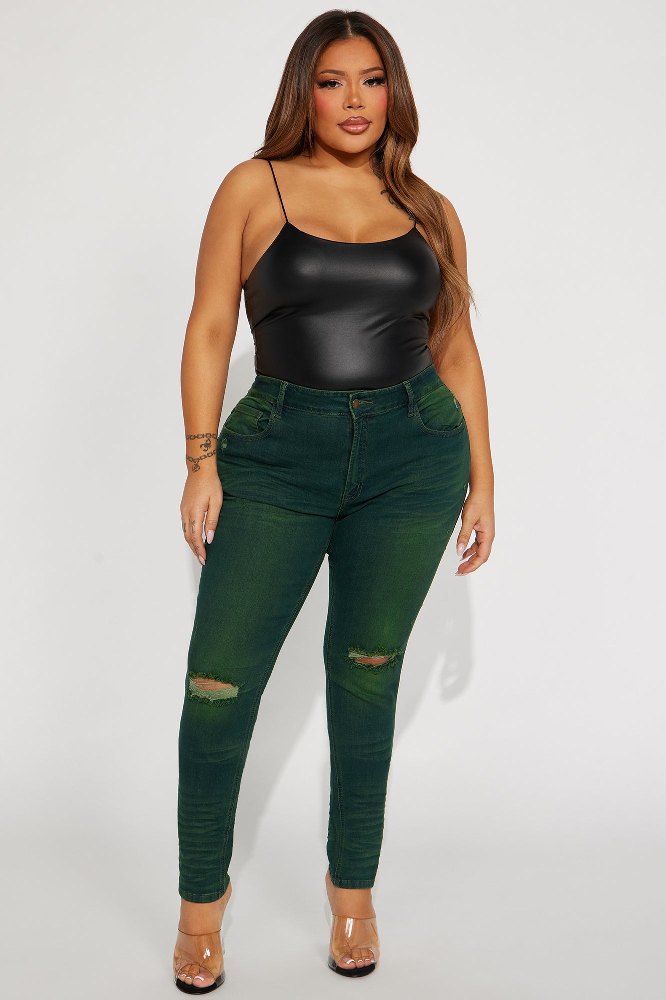 When You Know You Know Skinny Jeans - Olive