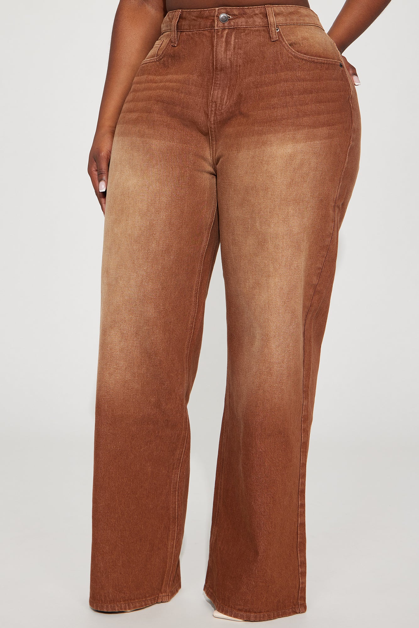 Amber Tinted 90's Baggy Jeans - Brown