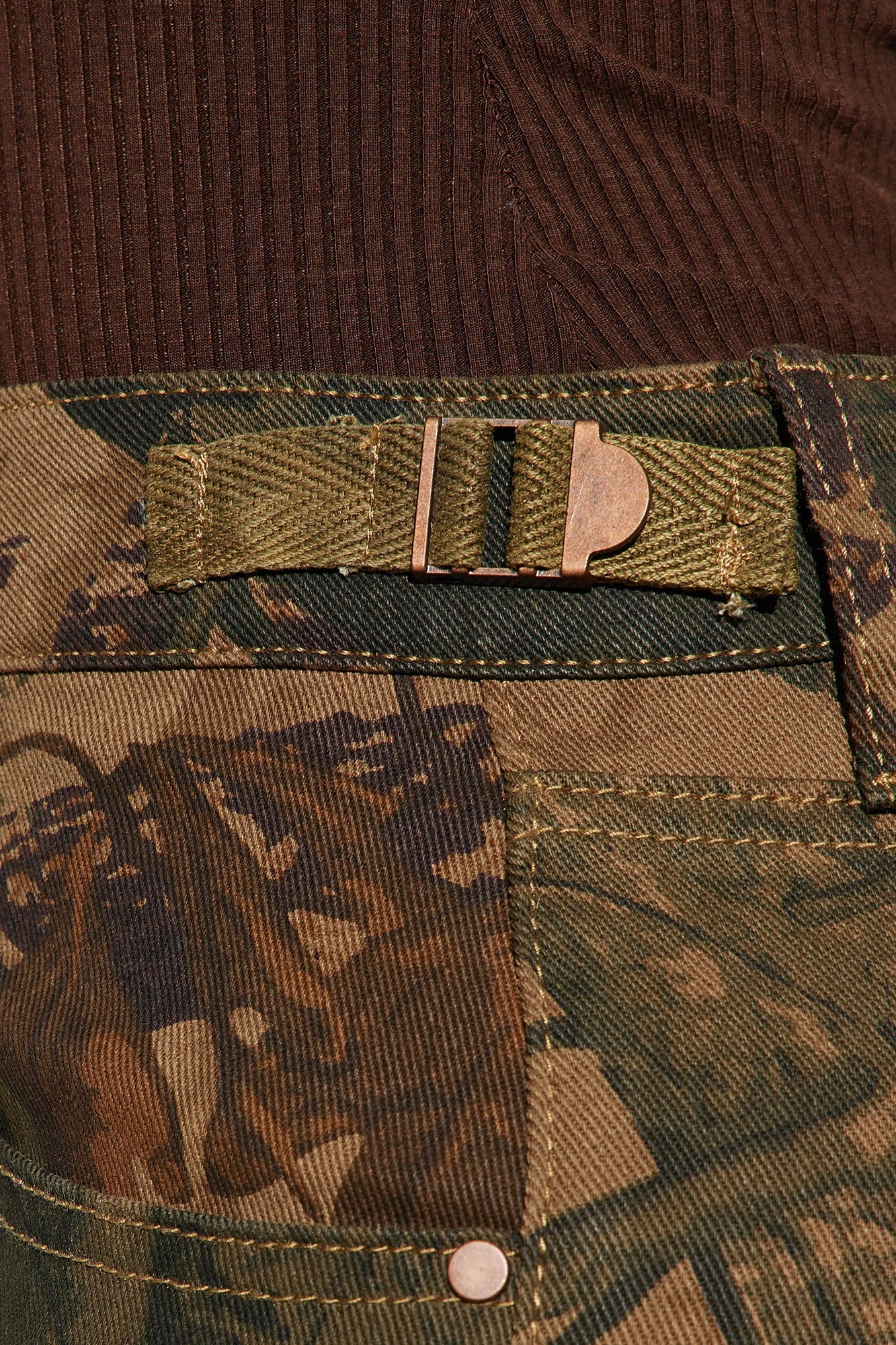 In The Wild Camo Stretch Cargo Jeans - Camouflage