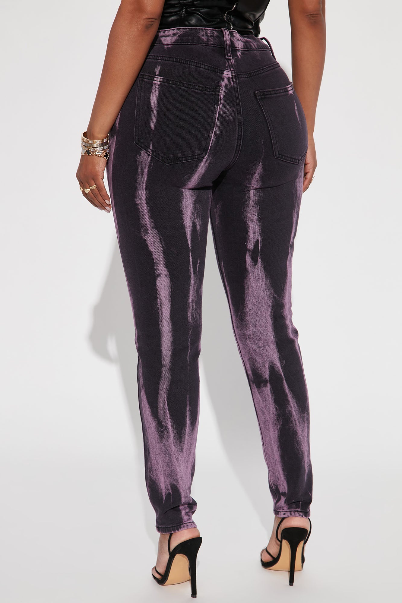 Guilty Pleasure Skinny Jeans - Black/Purple