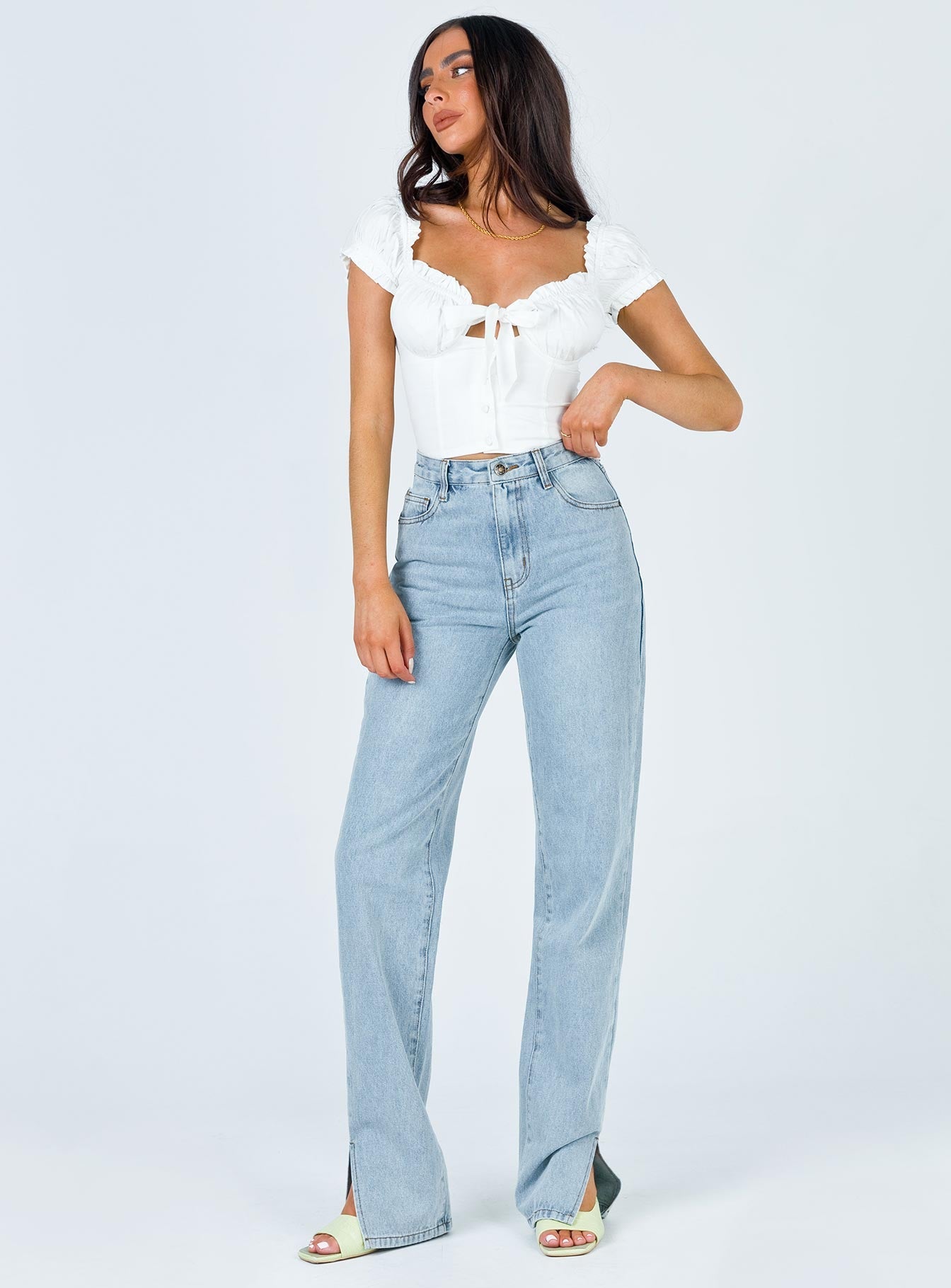 Elouise Crop Top White