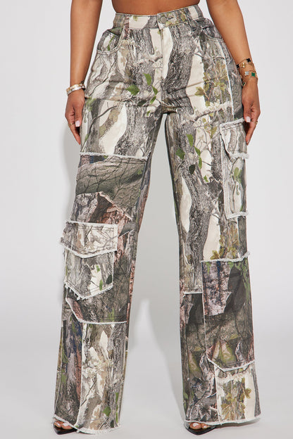 In My Sights Mixed Camo Baggy Jeans - Camouflage