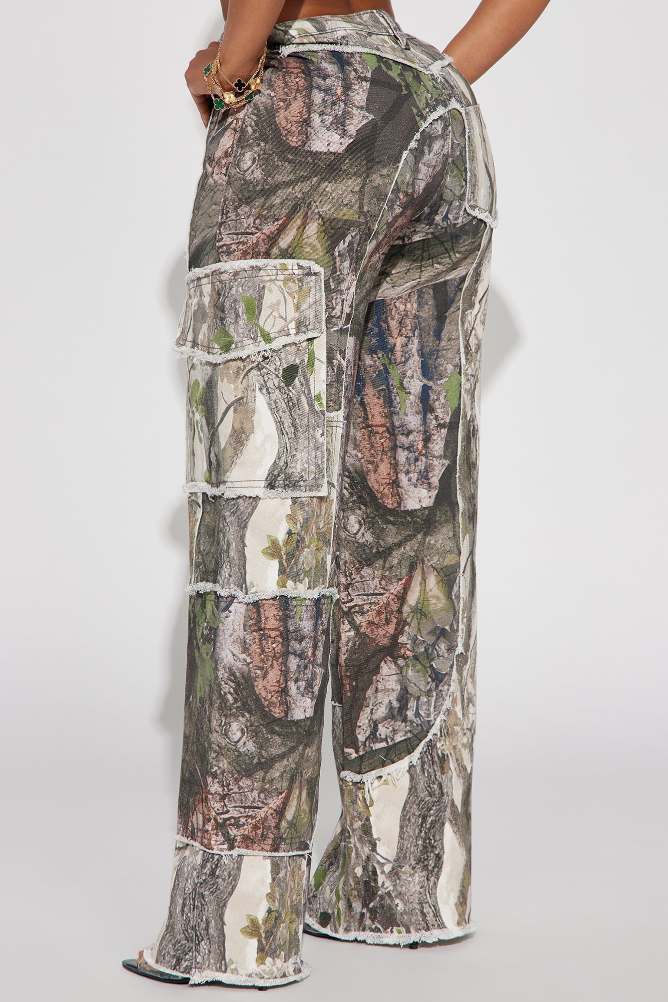 In My Sights Mixed Camo Baggy Jeans - Camouflage