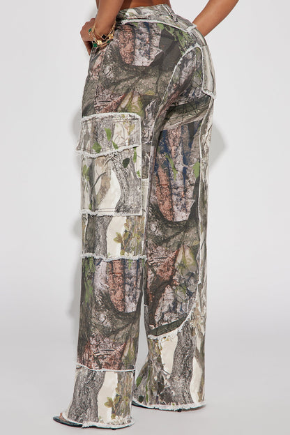 In My Sights Mixed Camo Baggy Jeans - Camouflage