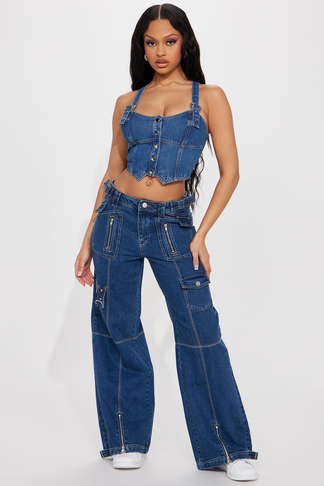 Extreme Measures Non Stretch Cargo Jeans - Dark Wash