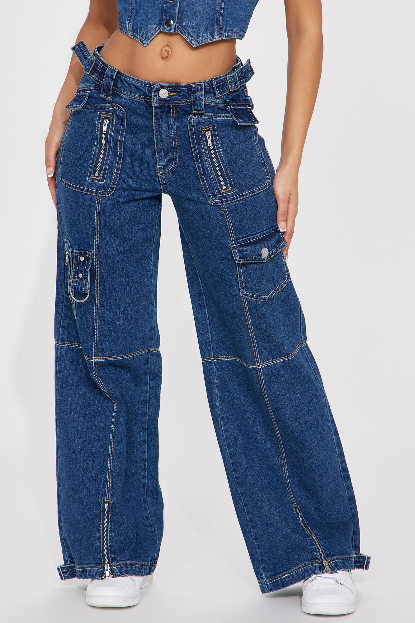 Extreme Measures Non Stretch Cargo Jeans - Dark Wash