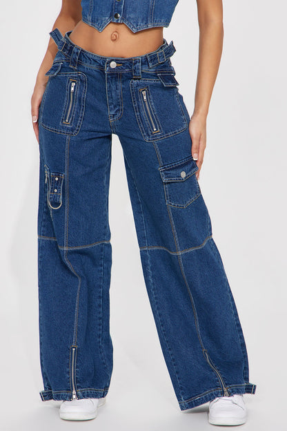 Extreme Measures Non Stretch Cargo Jeans - Dark Wash