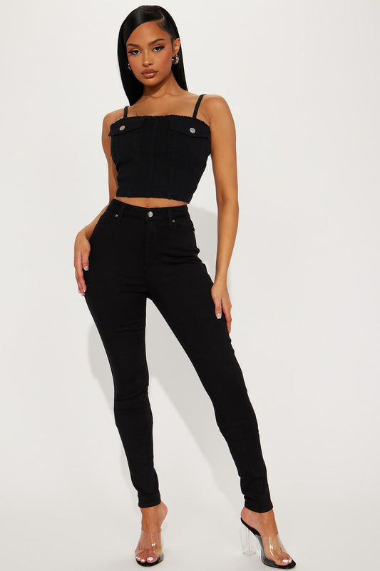 Tall Santorini Super Stretch Skinny Jeans - Black