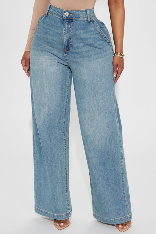 Dylan Drop Waist Baggy Jeans - Vintage Wash