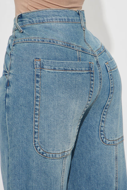 Dylan Drop Waist Baggy Jeans - Vintage Wash