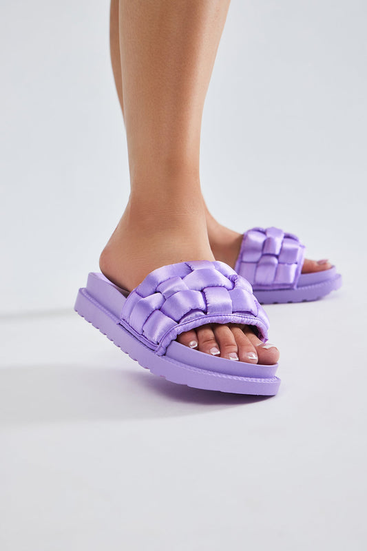 The Secret Is Out Flat Sandals - Purple