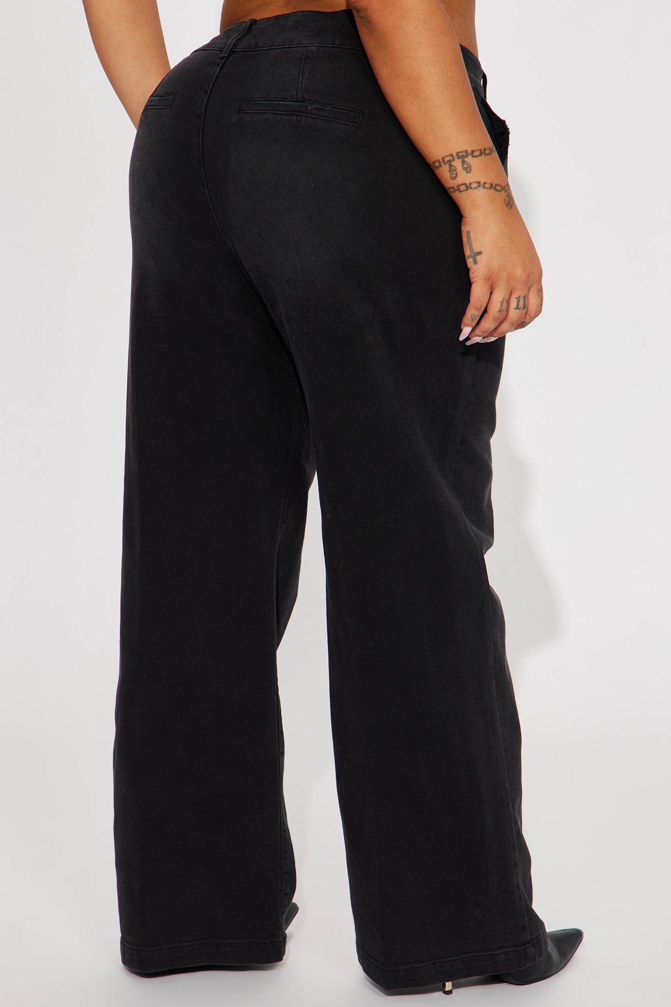 No Competition Baggy Wide Leg Jean - Black Wash