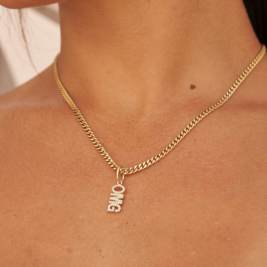 "OMG" Pendant - Yellow Gold