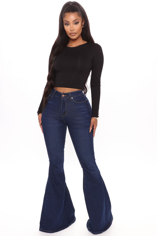 Crazy About You Flare Jeans - Dark Wash