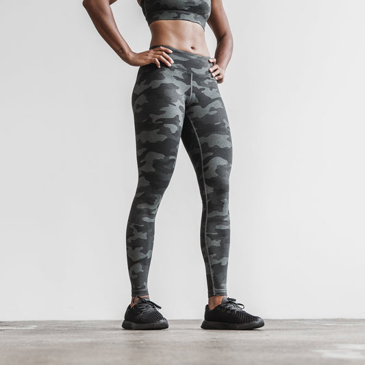 Women's Mid-Rise Plush Heather Tight 28"