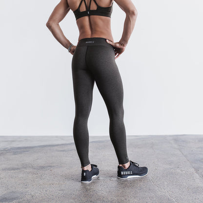 Women's Mid-Rise Plush Heather Tight 28"